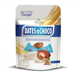 Dates N Choco - Dates N Choco Hindistan Cevizi ve Beyaz Çikolata Kaplı Hurma 90 gr