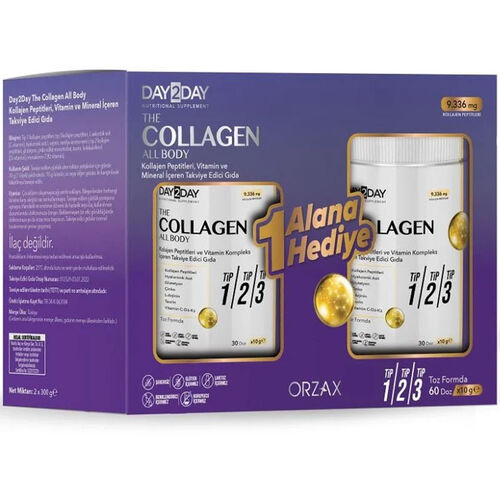 Day2Day - Day2Day The Collagen All Body 300 gr x 2 Adet -1 Alana 1 Hediye