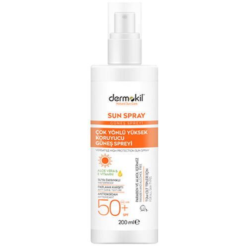 Dermokil - Dermokil Sun Spray Çok Yönlü Güneş Koruyucu Spf50 200 ml
