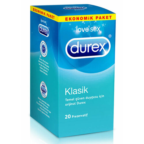Durex - ​Durex Klasik 20 Adet Prezervatif
