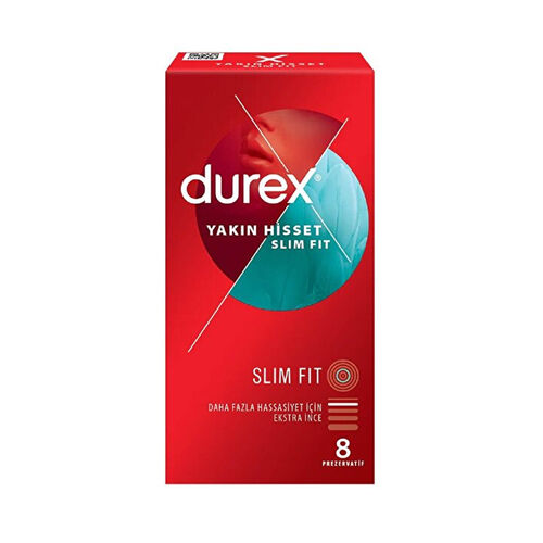 Durex - Durex Yakın Hisset Skin Fit 8 Adet Prezervatif