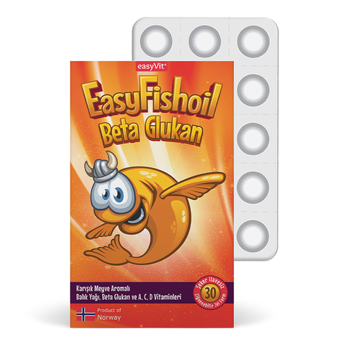 EasyVit - Easy Fish Oil Beta Glukan Çiğnenebilir 30 Jel Form