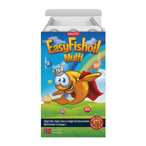 EasyVit - Easy Fish Oil Multi + Omega 3 Çiğnenebilir Tablet 30 Adet