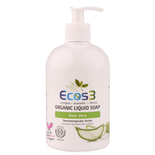 Ecos3 - Ecos3 Aloe Vera Özlü Organik Sıvı Sabun 500 ml
