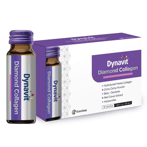Dynavit - Eczacıbaşı Dynavit Diamond Collagen Sıvı Takviye Edici Gıda 10 x 50 ml