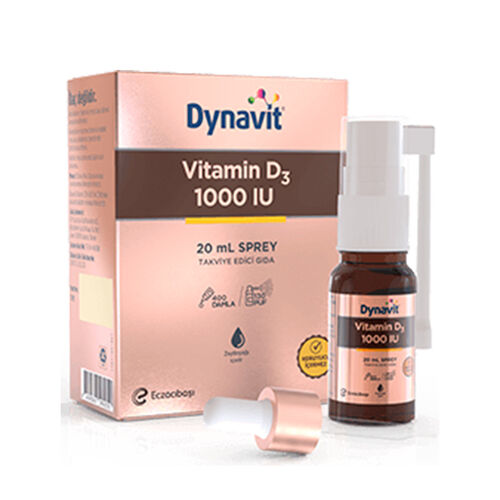 Dynavit - Eczacıbaşı Dynavit Vitamin D3 1000 IU Takviye Edici Gıda Sprey 20 ml