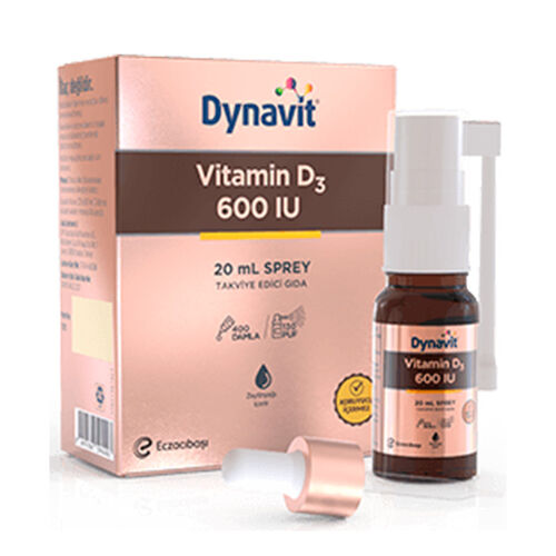 Dynavit - Eczacıbaşı Dynavit Vitamin D3 600 IU Takviye Edici Gıda Sprey 20 ml