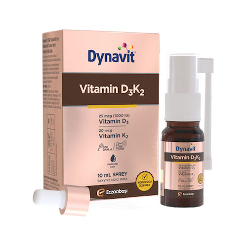 Dynavit - Eczacıbaşı Dynavit Vitamin D3K2 Takviye Edici Gıda Sprey 10 ml