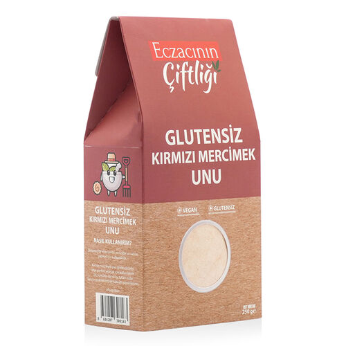 Eczacının Çiftliği - Eczacının Çiftliği Glutensiz Kırmızı Mercimek Unu 250 gr