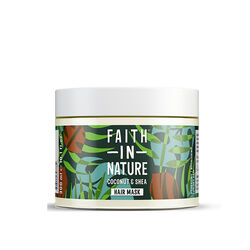 Faith In Nature - Faith In Nature %99 Doğal İçerikli Hindistan Cevizi- Shea Yağı Nemlendirici & Besleyici Saç Bakım Maskesi 300 ml