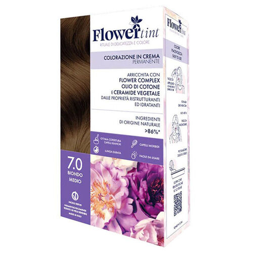 FlowerTint - Flowertint Colorazione In Crema Saç Boyama Kiti 7.0 Orta Sarışın