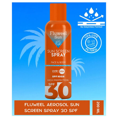Fluweel Aerosol Sun Screen Spray 30 SPF 200 ml