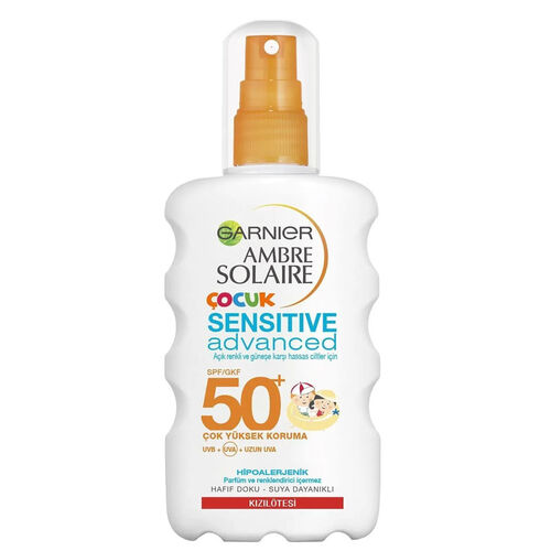 Garnier - Garnier Ambre Solaire Kids Sensitive Advanced SPF 50 + Çocuk Güneş Spreyi 200ml