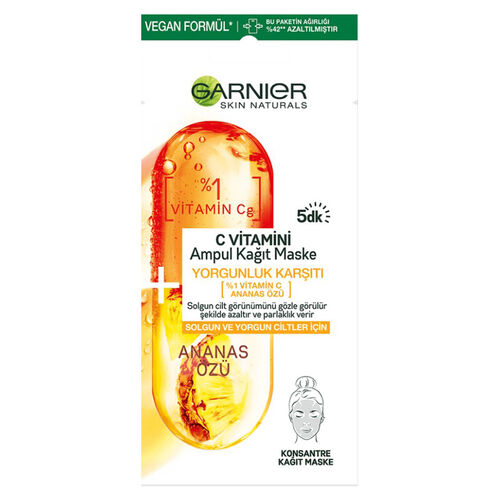 Garnier - Garnier C Vitamini Ampul Kağıt Maske 15 g