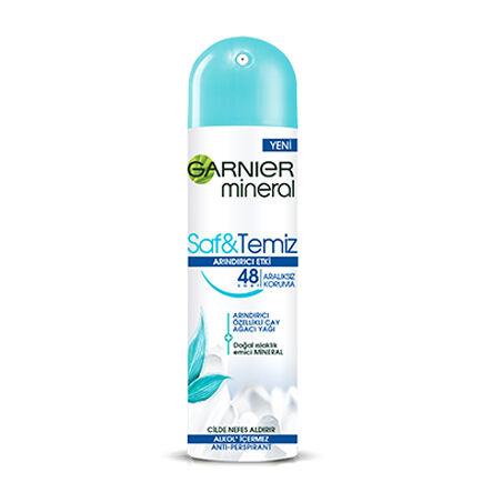 Garnier - Garnier Saf & Temiz Deodorant Sprey 150ml
