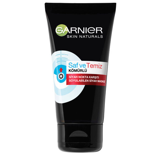 Garnier - Garnier Saf ve Temiz Kömürlü Siyah Nokta Karşıtı Soyulabilen Siyah Maske 50 ml