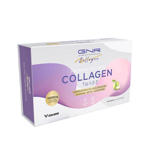 Diğer - GNR Collagen Hidrolize Kolajen Elma Aromalı Takviye Edici Gıda 30 Şase