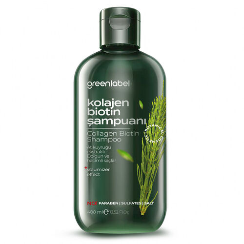 Greenlabel - Greenlabel Biotin ve Kolajen At Kuyruğu Şampuanı 400 ml