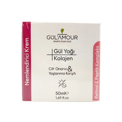 GülAmour - GülAmor Gül Yağı ve Kolajen İçeren Nemlendirici Krem 50 ml