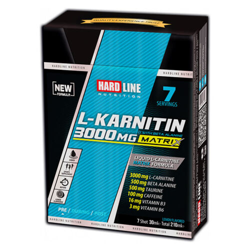 Hardline - Hardline L-Karnitin Matrix 3000 mg Limon 7 Adet