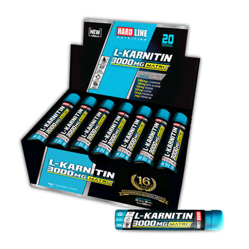 Hardline - Hardline L-Karnitin Matrix Limon 3000 mg 20 Ampül