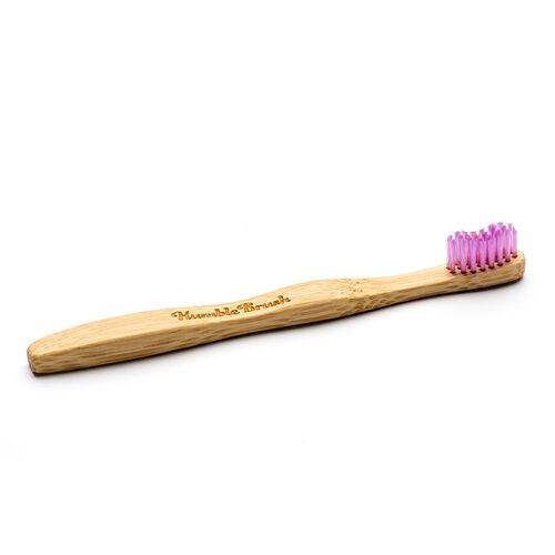 Humble Brush - Humble Brush Doğal Yumuşak Çocuklar için Diş Fırçası - Lila