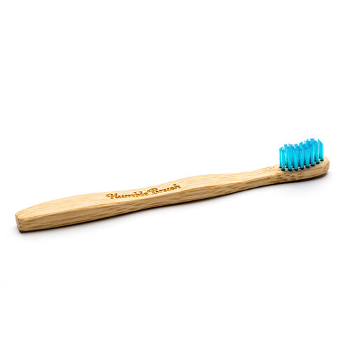 Humble Brush - Humble Brush Doğal Yumuşak Çocuklar için Diş Fırçası - Mavi