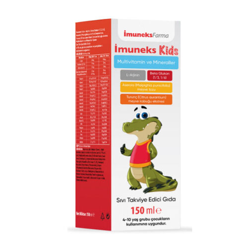 Imuneks - Imuneks Kids Multivitamin ve Mineraller İçeren Sıvı Takviye Edici Gıda 150 ml