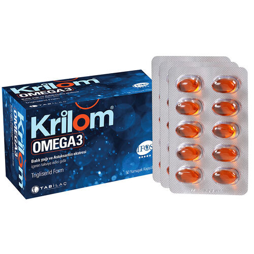 TAB İlaç Sanayi A.Ş - Krilom Omega 3 50 Yumuşak Kapsül