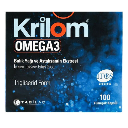 TAB İlaç Sanayi A.Ş - Krilom Omega 3 Yumuşak Kapsül 100 Kapsül