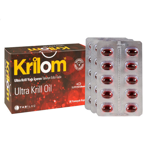 TAB İlaç Sanayi A.Ş - Krilom Ultra Krill Oil Takviye Edici Gıda 30 Yumuşak Kapsül