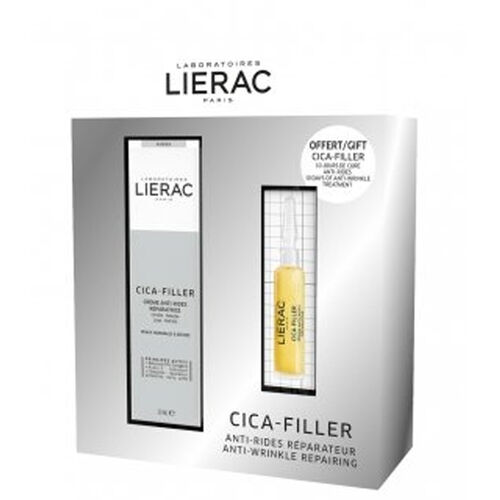 Lierac - Lierac Cica-Filler Cream Kırışıklık Karşıtı Krem 40 ml + Cica-Filler Serum 10 ml