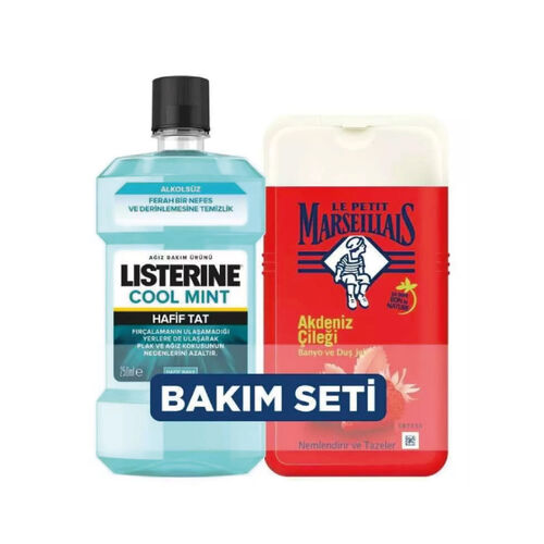 Listerine - Listerine Cool Mint 250 ml + Le Petit Marseiliais Akdeniz Çileği Duş Jeli 250 ml