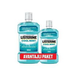 Listerine - Listerine Cool Mint Nane Aromalı 500 ml + 250 ml - Avantajlı Paket