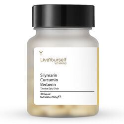 LiveYourself - LiveYourself Vitamins Silymarin Curcumin Takviye Edici Gıda 30 Kapsül
