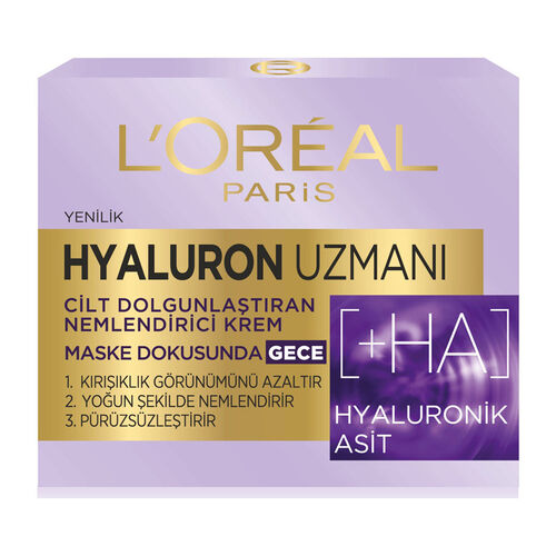Loreal Paris - Loreal Paris Hyaluron Uzmanı Dolgunlaştırıcı Gece Kremi 50 ml