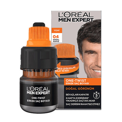 Loreal Paris - Loreal Paris Men Expert Saç Boyası - 04 Doğal Kahve