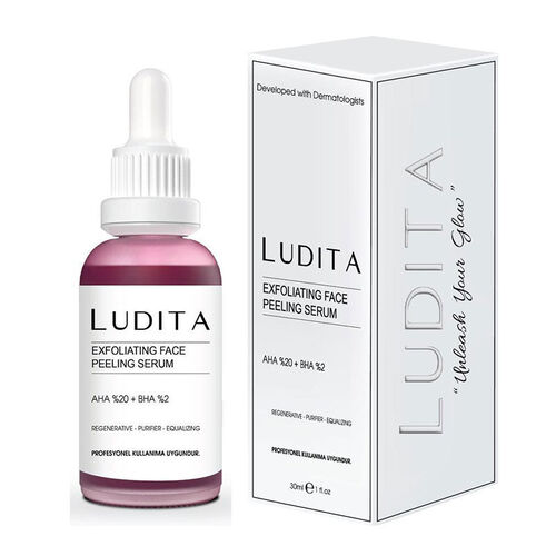Ludita - Ludita Cilt Tonu Eşitleyici Yüz Peeling Kırmızı Serum 30 ml