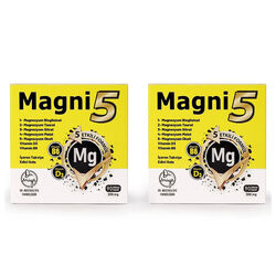 Magni5 - Magni5 Magnezyum Vitamin D3 B6 İçeren Takviye Edici Gıda 2 x 90 Kapsül