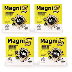 Magni5 - Magni5 Magnezyum Vitamin D3 B6 İçeren Takviye Edici Gıda 4x90 Kapsül