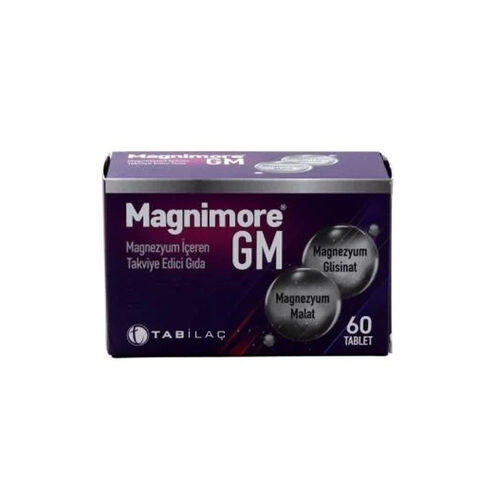 TAB İlaç Sanayi A.Ş - Magnimore GM Magnezyum İçeren Takviye Edici Gıda 60 Tablet