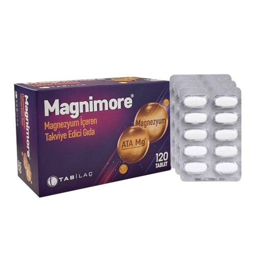 TAB İlaç Sanayi A.Ş - Magnimore Magnezyum İçeren Takviye Edici Gıda 120 Tablet