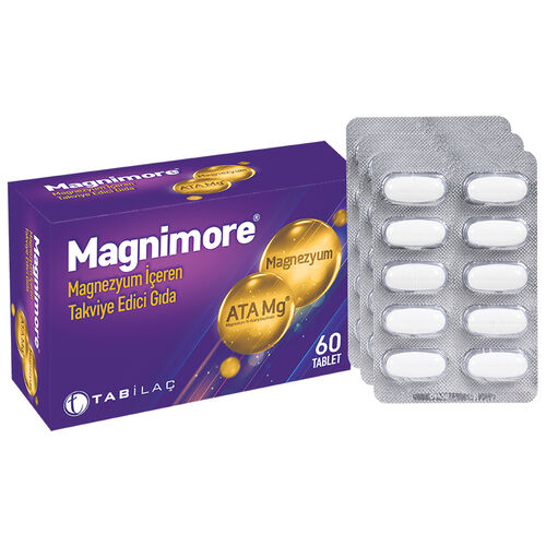 TAB İlaç Sanayi A.Ş - Magnimore Magnezyum İçeren Takviye Edici Gıda 60 Tablet