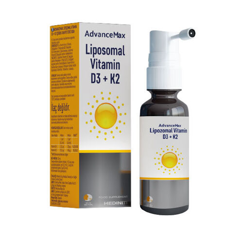 Mediniti - Mediniti AdvanceMax Lipozomal D3+K2 Sprey 30 ml