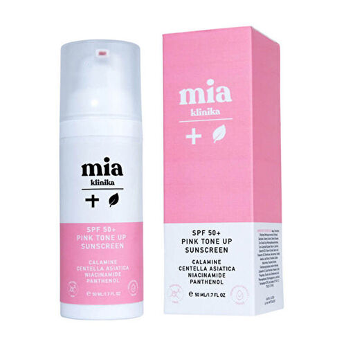 Mia Klinika - Mia Klinika Spf50 Pink Tone Up Ton Eşitleyici Pembe Yüz Güneş Kremi 50 ml