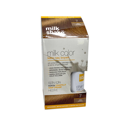 Milk Shake - Milk Shake Milk Color Kalıcı Saç Boyası 7 - Orta Kumral - KÖPÜK HEDİYE
