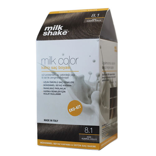 Milk Shake - Milk Shake Milk Color Kalıcı Saç Boyası 8.1 - Açık Kumral Küllü - EKO KİT