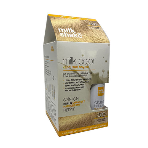 Milk Shake - Milk Shake Milk Color Kalıcı Saç Boyası 900 - Açık sarı - KÖPÜK HEDİYE