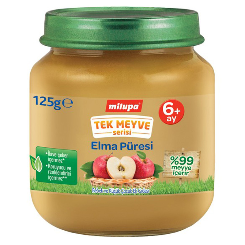 Milupa Tek Meyve Serisi Elma Püresi 125 gr +6 Ay