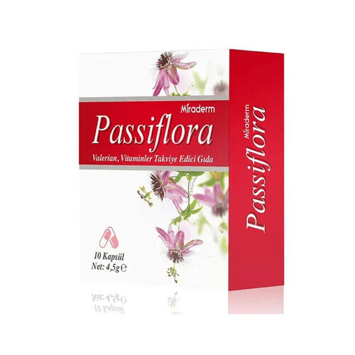 Miraderm - Miraderm Passiflora Takviye Edici Gıda 10 Kapsül